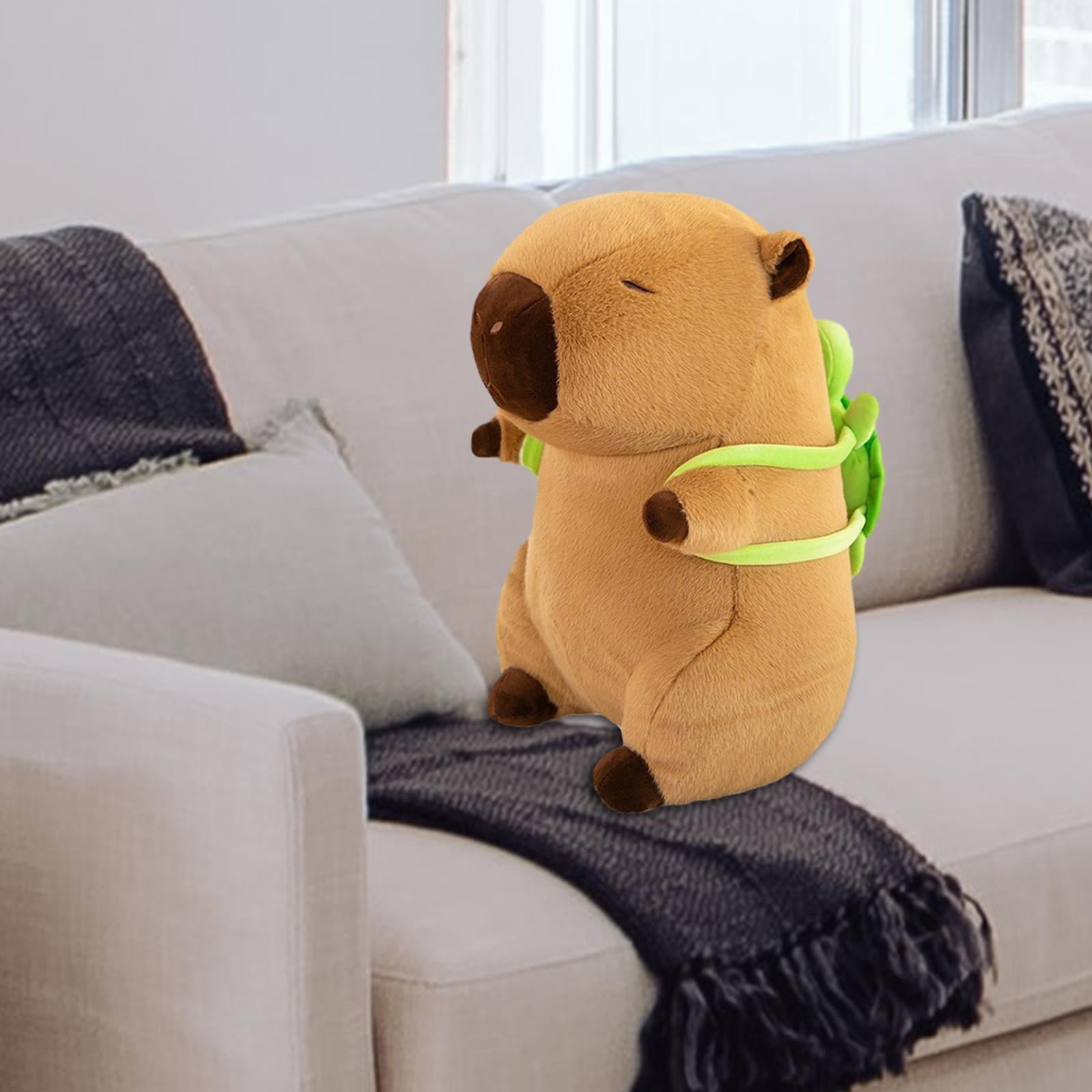 LeeQinersw Adorable Cartoon Plush Figure Capybara Handmade Soft Rodent Plush Pillow for New 45cm