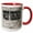 Red/White, variant on 3drose, West Virginia. State Capital Is Charleston., 11oz Two-tone Black Mug