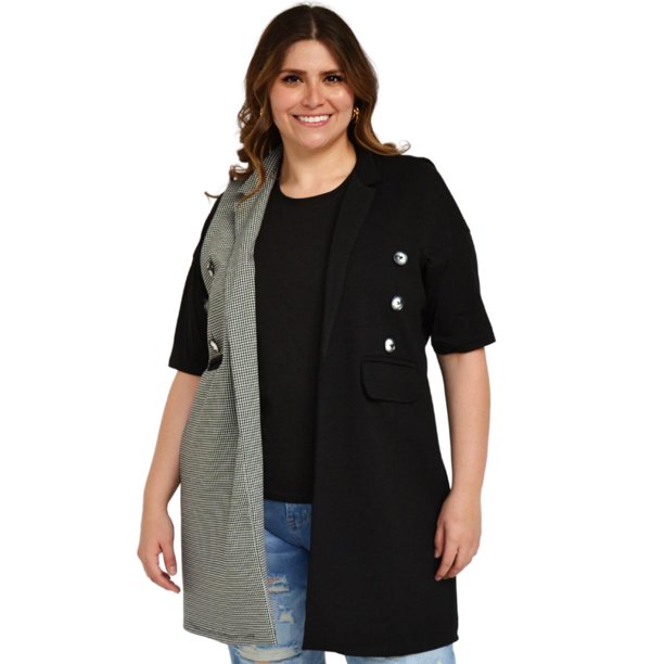 Chaleco combinado Roman Fashion/Tallas Extras, 1944 negro 36 Roman Fashion JA-MIC-1944-NEGRO-PDG