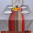thumbnail image 3 of Farmhouse Christmas Table Runners 90 inches Long,Non-Slip Rectangle Cotton Linen Ombre Red Brown Holiday Runners, Retro Rustic Barn Wood Texture Decorations for Kitchen Home Dining Table, 3 of 6
