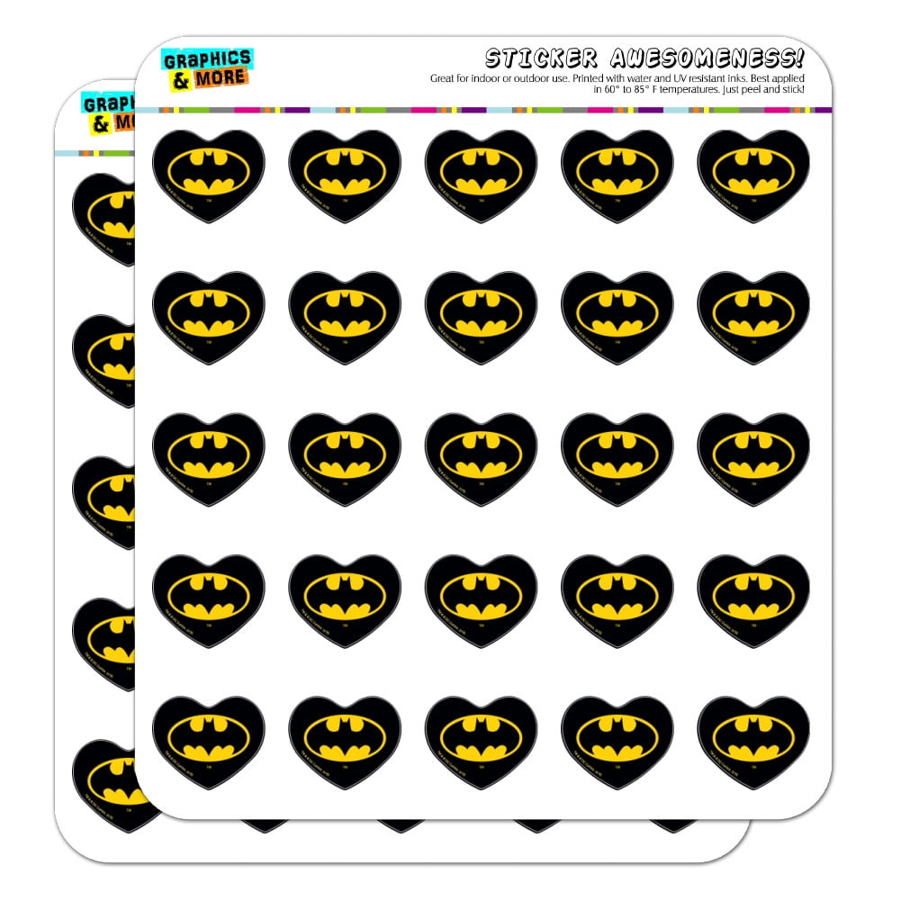 Batman Classic Bat Shield Logo Heart Shaped Planner Calendar Scrapbook ...