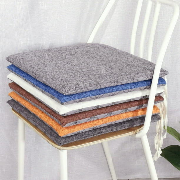 Cojín cuadrado de asiento 16x16 pulgadas - Almohada de suelo rellena de espuma de algodón para salón, tatami y sillas - 40x40cm, gris
