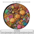 thumbnail image 2 of Favorite Foods Spare Tire Cover Burger Fries Donut Junk Fast Food Pattern Waterproof Polyester Wheel Protectors Wheel Covers for Camper Truck Travel Trailer 12inch, 2 of 8