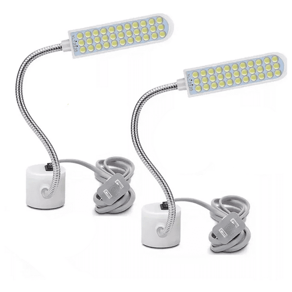 2 Pzs Luces Para Máquinas De Coser Lámpara Magnético 30 Led Malubero Blanco