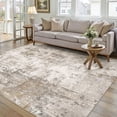 thumbnail image 4 of x Washable Area Rug for Living Room Bedroom Cream Neutral Carpet Low Pile Soft Thin Tapis Salon Abstract Modern Vacuumable Lightweight Large Throw Rug for Dining Room Kitchen, 4 of 9