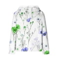 thumbnail image 5 of EchfiProm Womens Waffle Sweatshirt Green with Pockets Hoodies Pullover Floral Long Sleeve Hooded Tops for Ladies Comfy, 5 of 5