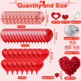 thumbnail image 2 of Set de globos Famoby corazón foil 46 cm látex confeti 30 piezas, 2 of 7