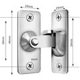 thumbnail image 3 of 2 piezas Cerradura de puerta de ángulo recto de 90 grados YONGSHENG, 3 of 5