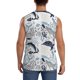 thumbnail image 4 of Fotbe Sea Animal Men's Camiseta sin Mangas Estampada para Hombres, Playera Casual para Gimnasio, Entrenamiento, Playa-Medium, 4 of 7