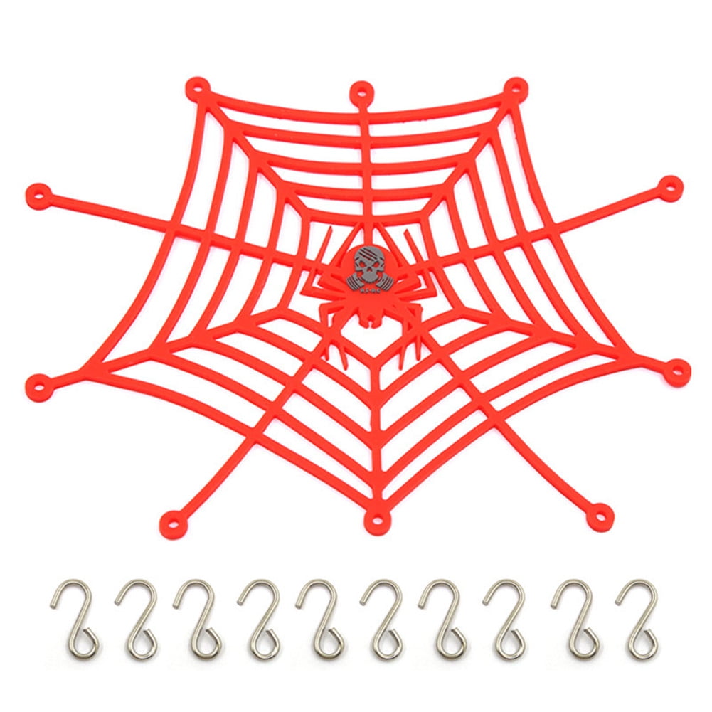 110 RC Car Rubber Roof Rack Cargo Elastic Luggage Net & Hook