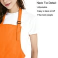 thumbnail image 3 of Toptie Cotton Canvas Adjustable Apron Chef Hat Set for Men and Women-Orange-XL, 3 of 7