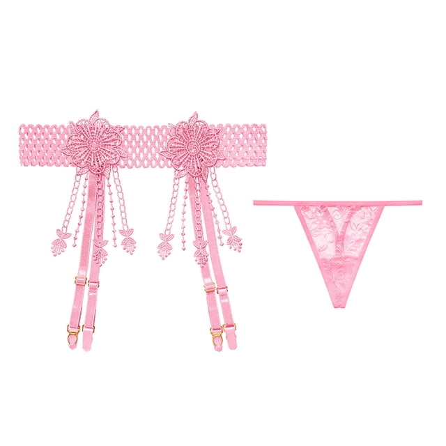 Gibobby Braguitas Slim Fit Ropa interior de mujer Tangas Bikini de encaje Bragas G String Tanga Ladie Tanga Liguero Ropa interior(Rosa,Talla única)