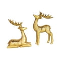 thumbnail image 4 of 2 figuras de ciervo para decoración de escritorio, colección creativa, adorno delicado. Oro, 4 of 9