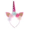 thumbnail image 2 of Cuerno Decorativo floral BLESIY diademas para niñas elegante roja 32 *21 x 4,5 cm Rosado, 2 of 8