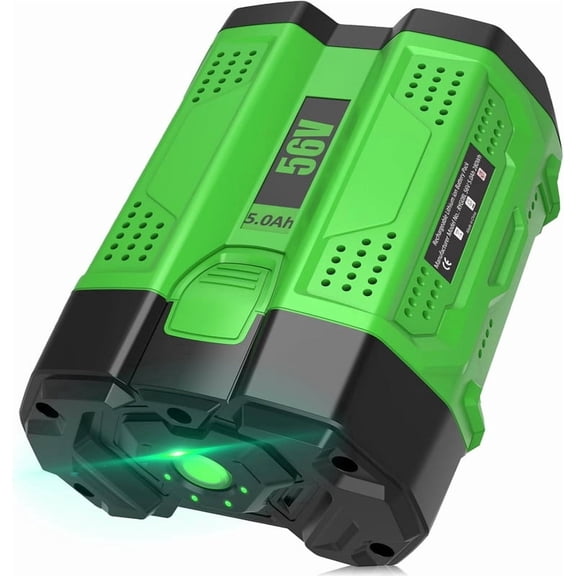 5000mAh Replacement for EGO 56V Battery Compatible with EGO Battery 5.0Ah High Capacity Lithium Power Tools Compatible with BA2800 BA4200 BA4200T BA1400 BA1400T BA2240 Cordless Power Tool(Green)
