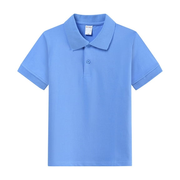ADSSDQ Boys' Polo Kids School Uniform Short Sleeve Collared Golf Shirt | Toddler To Youth Polo Shirt,Two-Buttons,School,Athletic,Daily