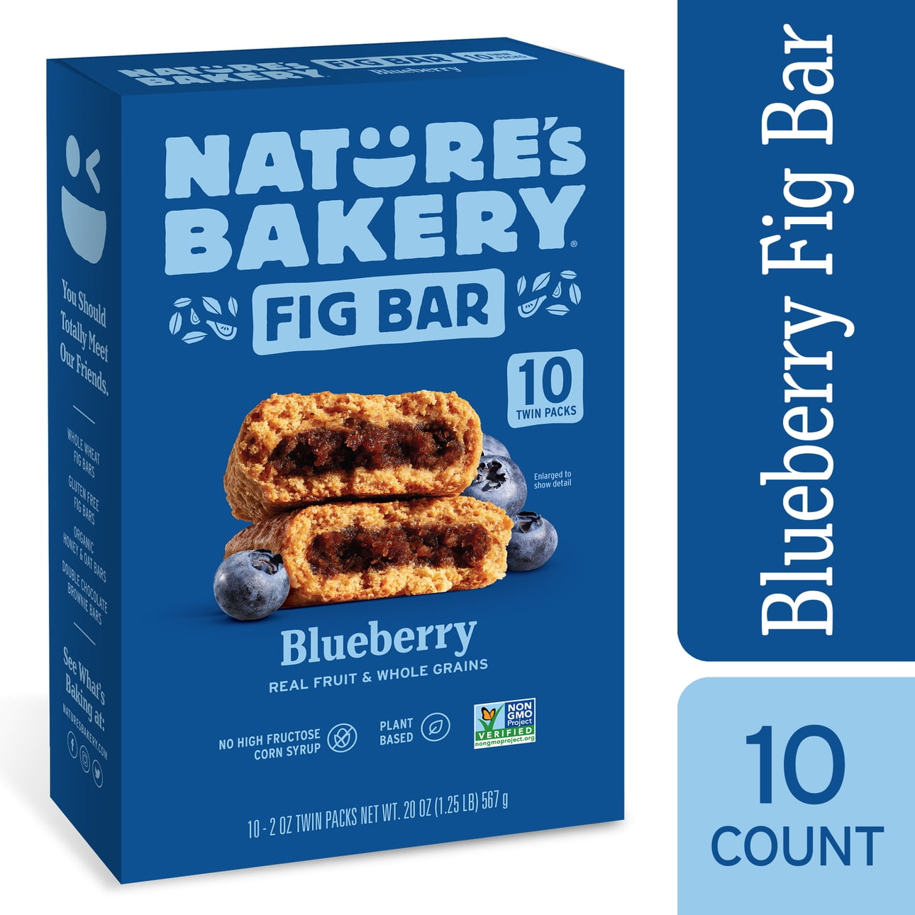 Nature's Bakery Blueberry Fig Bars, 10 Twin Packs, 2 Oz Each