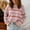003 Pink, variant on Women's Striped Oversized Sweaters Crewneck Long Sleeve Pullover Knit Top Casual Trendy Sweater
