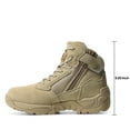thumbnail image 2 of BURUDANI Men's Military Tactical Boots Motorcycle Ankle Boots Outdoor Combat Ankle Hiking Boots Shoes Sand Size 11, 2 of 6