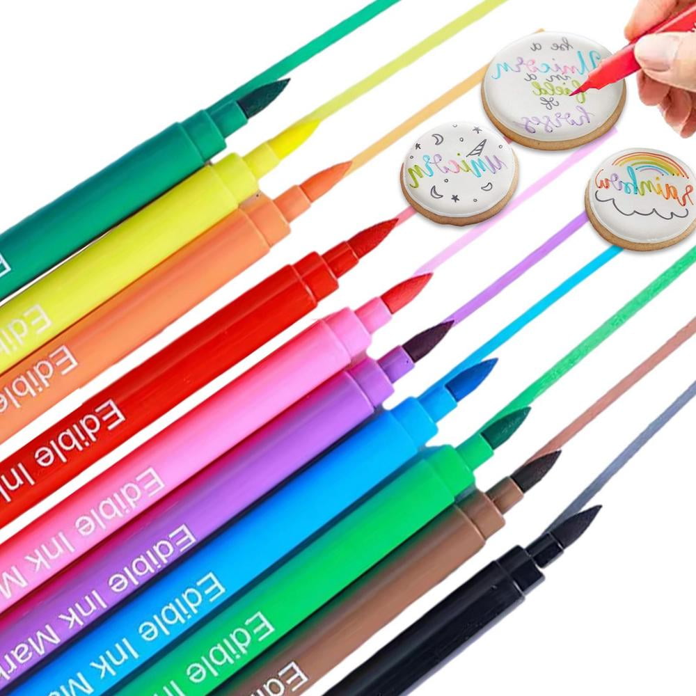 Tohuu Edible Markers 10 Colors Double Head Food Markers Double Head