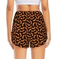thumbnail image 2 of Lsque Halloween Bat Printed Women's Running Shorts with Liner Pockets,Elastic Quick Dry Workout Athletic Gym Yoga Shorts,Womens High Waist Shorts-Large, 2 of 9