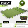 thumbnail image 2 of Alfombra de golf SQUALLINE Premium Tri-Turf de 6 x 4 pies con tees para practicar, 2 of 9