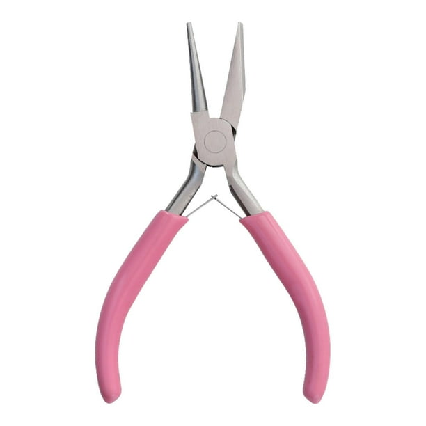 Alicates para bucles de alambre para fabricación de joyas, alicates para doblar alambre, alicates para cuentas, alicates de punta redonda para bucles Rosa