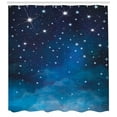 thumbnail image 3 of Ambesonne Night Shower Curtain, Vibrant Star Ombre Sky, 69"Wx70"L, Pale Blue Dark Blue, 3 of 3