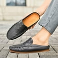 thumbnail image 6 of Men's Casual Loafers Slip On Leather Shoes Male Lightweight Slippers Driving Shoes Moccasins Classic Penny Loafer Flats Boat Shoes, 6 of 10