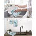 thumbnail image 5 of Coastal Turtle Kitchen Dish Towels for Drying Dishes Set of 3, Beach Nautical Seashells Seaweed Coral Waffle Weave Microfiber Hand Tea Bathroom Towels Quick Dry & Absorbent Towel 15.7x23.6, 5 of 7