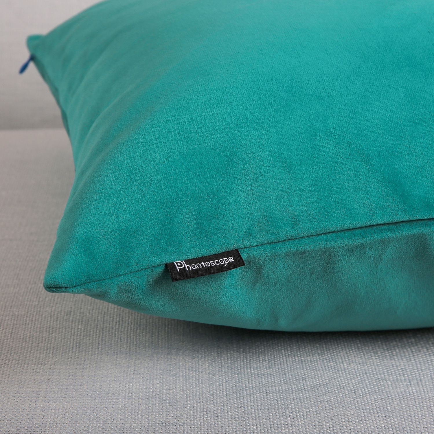 Phantoscope Silky Velvet Decorative Throw Pillow, 20 x 20 in, Turquoise, 1 Pack