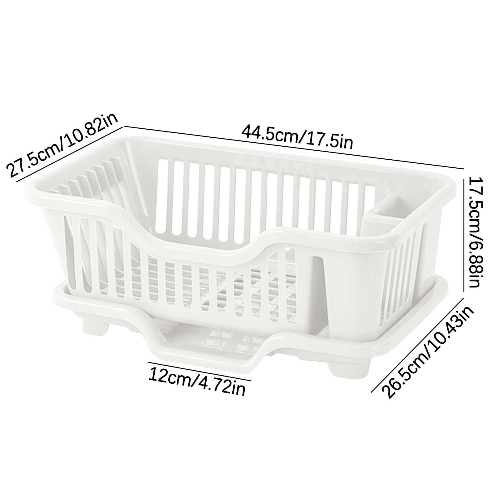 Ruimatai Kitchen Dish Drying Rack, Space Saving Dish Rack, Dish Racks for Kitchen Counter, Kitchen Drying Rack with a Cutlery Holder, Chopstick Basket Bowl Rack Rack Sink Storage Rack