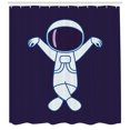 thumbnail image 3 of Ambesonne Science Party Shower Curtain, Astronaut Dancing, 69"Wx70"L, Indigo White Blue, 3 of 3
