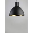 thumbnail image 2 of Maxim 11024BKGLD 13.75 in. Cora 1-Light Pendant Ceiling Light, Black & Gold, 2 of 2