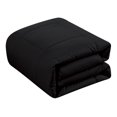 thumbnail image 3 of Goose Down Alternative Microfiber Quilted Solid Comforter - Twin/Black, 3 of 6