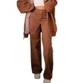 thumbnail image 1 of goowrom Female Jeans, Solid Color High Waist Trousers Close-Fitting Pants, 1 of 9