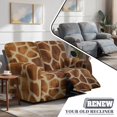 thumbnail image 5 of Jiueut Giraffe Print Recliner Loveseat Cover, Polyester Spandex Recliner Cover Anti Dust Couch Slipcover for Pet-Friendly Homes, 5 of 7