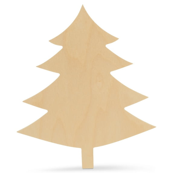 Wood Christmas Tree Cutout 12 inch, Pack of 25, Use as Wooden Door Hanger or Christmas Craft, by Woodpeckers