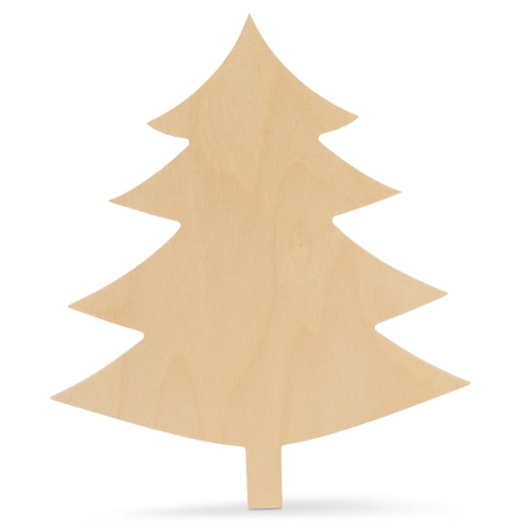 Wood Christmas Tree Cutout 18 inch, Pack of 50, Use as Wooden Door Hanger or Christmas Craft, by Woodpeckers