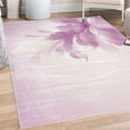 thumbnail image 1 of Abstract Decorative Rug, Color Gradient Effect Isolated Flower Petal Stem Forms Digital Art, Quality Carpet for Bedroom Dorm and Living Room, 6 Sizes, Pale Fuchsia, by Ambesonne, 1 of 4
