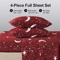 thumbnail image 6 of Flymme 4 Piece Red Full Bed Sheet,Galaxy Microfiber Bedding Sheet Set,Comfy & Cooling Deep Pocket Fitted Sheet for Kids Teens Bedroom, 6 of 8