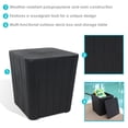 thumbnail image 2 of Sunnydaze Faux Wood Design Outdoor Side Table with Storage - 11.5-Gal. - Phantom Gray, 2 of 9