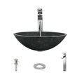 thumbnail image 1 of Polaris 854-721-C A Aiguisé l'Évier de Récipient de Granit Noir de Basalte avec le Robinet de Récipient de Chrome de 721-C, 1 of 1