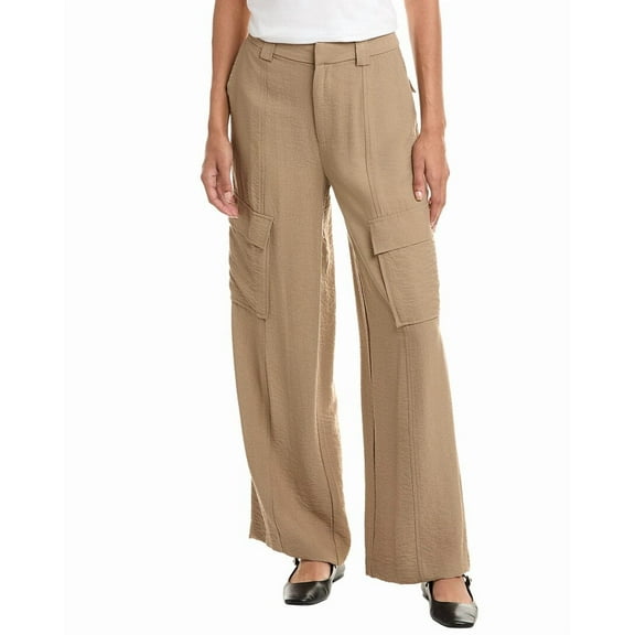 DKNY womens  Crinkle Dressing Cargo Pant, 8, Brown