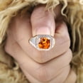 thumbnail image 5 of Men's Orange Citrine Engagement Ring Antique Personalized Diamond Crafted Beautiful Ring Women's Fine Jewelry November Birthstone Presents, 5 of 6