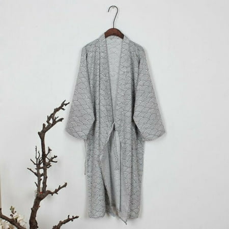 

Girlsshop Men S Japanese Classic Bathrobe Kimono Yukata Traditional Gown Nightwear Robe