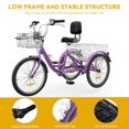 thumbnail image 2 of Dextrus Durable Unisex Adult Tricycles, Steel, Purple, 73.74 lb, 2 of 7