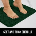 thumbnail image 3 of Bath Rug 30x20, Thick Soft Absorbent Chenille, Rubber Backing Quick Dry Microfiber Mats, Machine Washable Rugs for Shower Floor, Bathroom Runner Bathmat Accessories Decor, Hunter, 3 of 6
