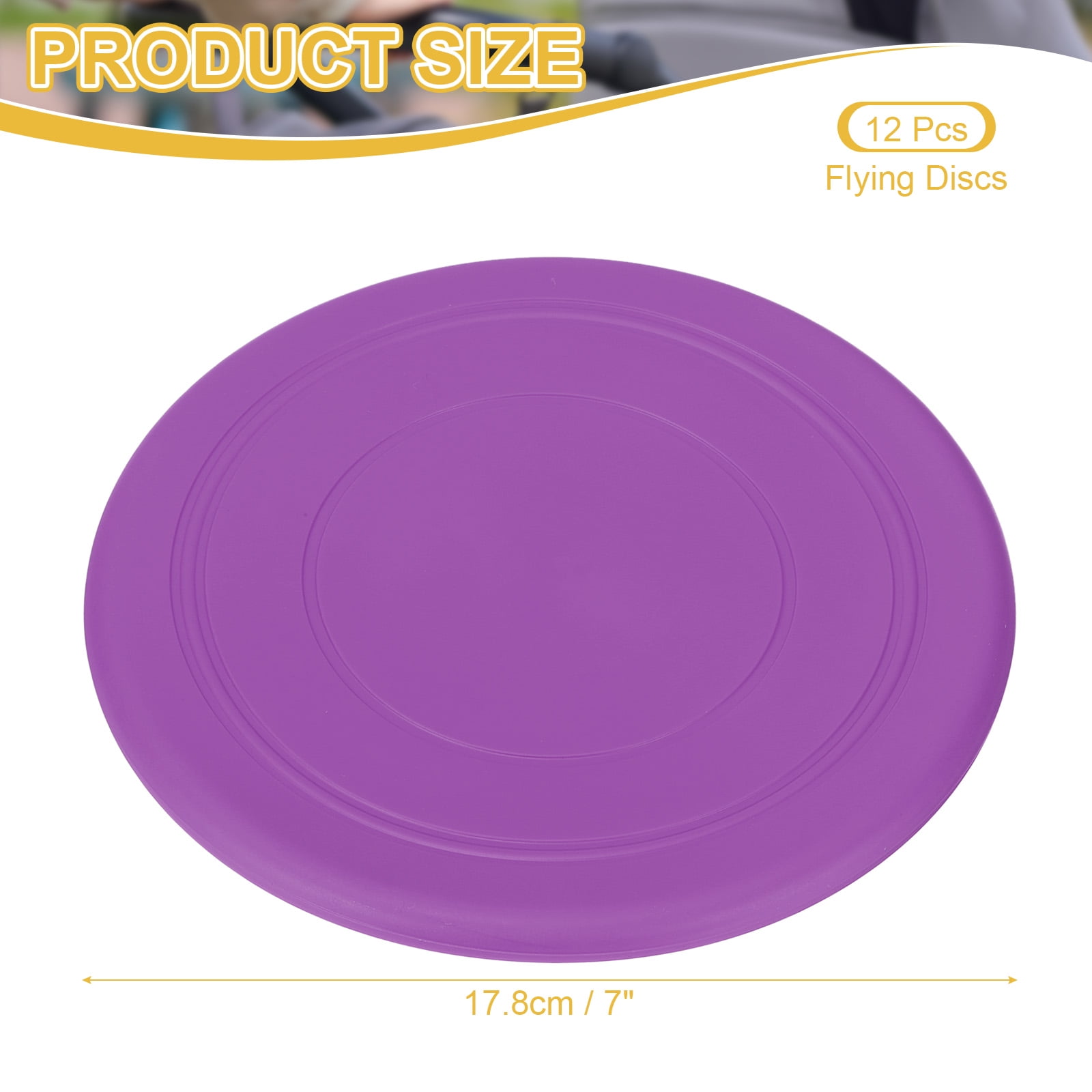 Uxcell Flying Disc, Soft Silicone Colorful Flying Disk Flyer for Outdoor Sports Training Playing Lawn Game Purple
