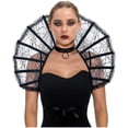thumbnail image 3 of Gothic Lace Stand Up Collar Baroque Standing Queen Collar Victorian Collar Vampire Collar Halloween Accessories, 3 of 7